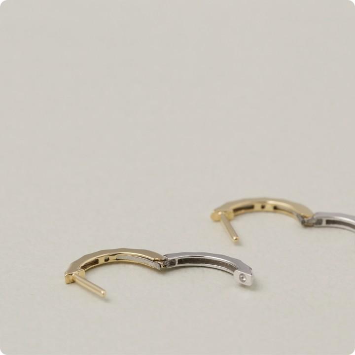 【土日限定3500円OFFクーポン有】 フープピアス 18k ピアス 18金 フープ k18 18金ピアス WG カットデザイン k18ピアス レディース ピアス18金 | DEVAS | 04