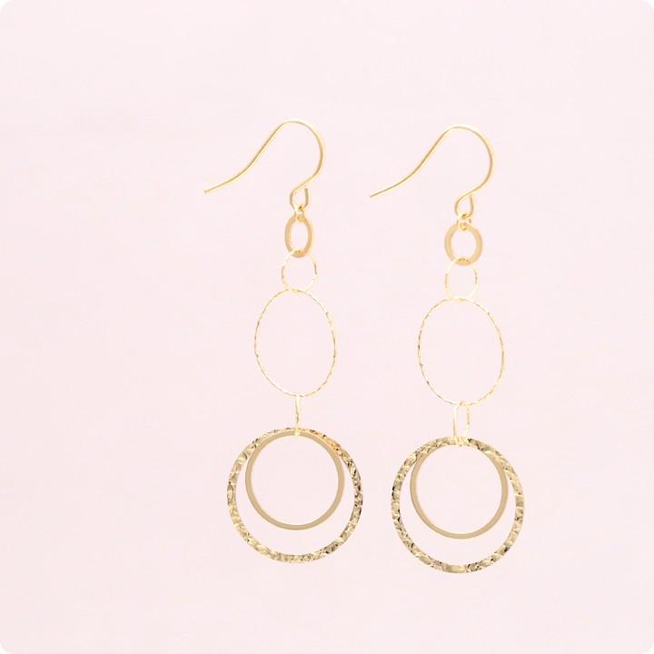 【土日限定1500円OFFクーポン有】 18金 ピアス k18 18金ピアス 18k フックピアス 揺れる リング k18ピアス レディース ピアス18金 18kピアス 両耳 | DEVAS | 05