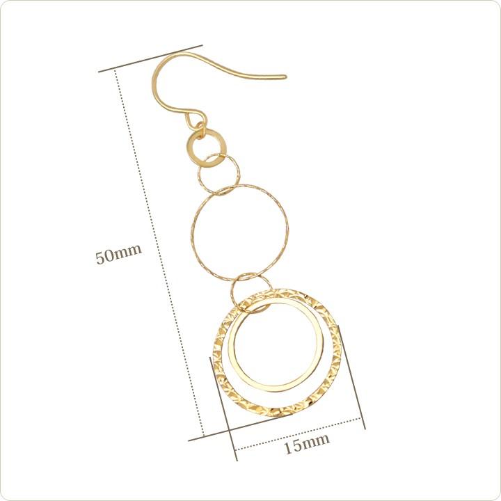 【土日限定1500円OFFクーポン有】 18金 ピアス k18 18金ピアス 18k フックピアス 揺れる リング k18ピアス レディース ピアス18金 18kピアス 両耳 | DEVAS | 07