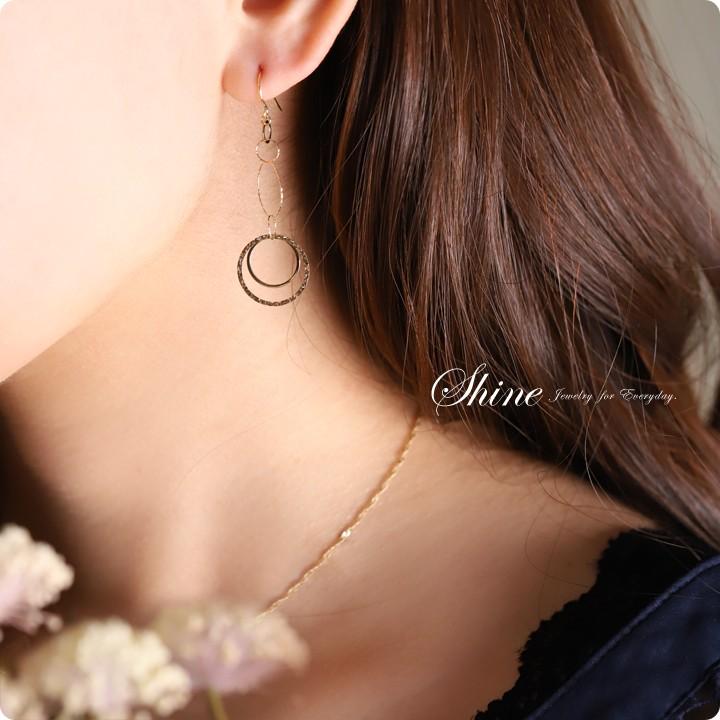 【土日限定1500円OFFクーポン有】 18金 ピアス k18 18金ピアス 18k フックピアス 揺れる リング k18ピアス レディース ピアス18金 18kピアス 両耳 | DEVAS | 08