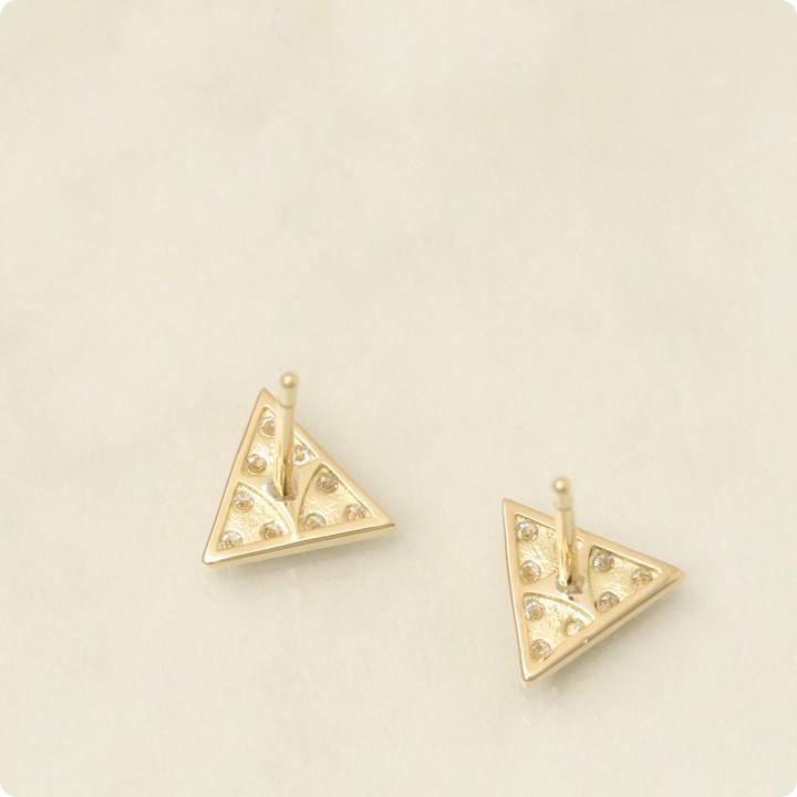 【土日限定2000円OFFクーポン有】 18金 ピアス k18 18金ピアス 18k トライアングル 三角形 ダイヤ k18ピアス レディース ピアス18金 18kピアス 両耳 | DEVAS | 04
