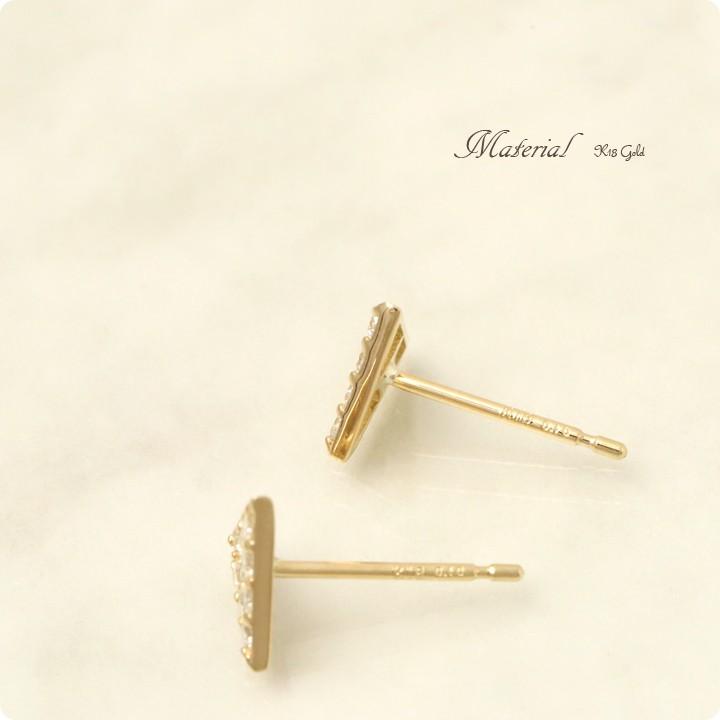 【土日限定2000円OFFクーポン有】 18金 ピアス k18 18金ピアス 18k トライアングル 三角形 ダイヤ k18ピアス レディース ピアス18金 18kピアス 両耳 | DEVAS | 05
