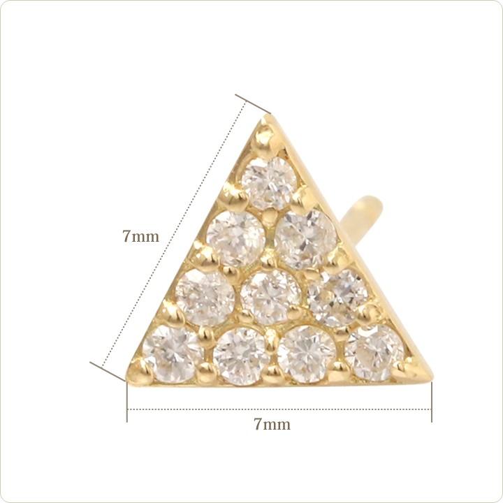 【土日限定2000円OFFクーポン有】 18金 ピアス k18 18金ピアス 18k トライアングル 三角形 ダイヤ k18ピアス レディース ピアス18金 18kピアス 両耳 | DEVAS | 06