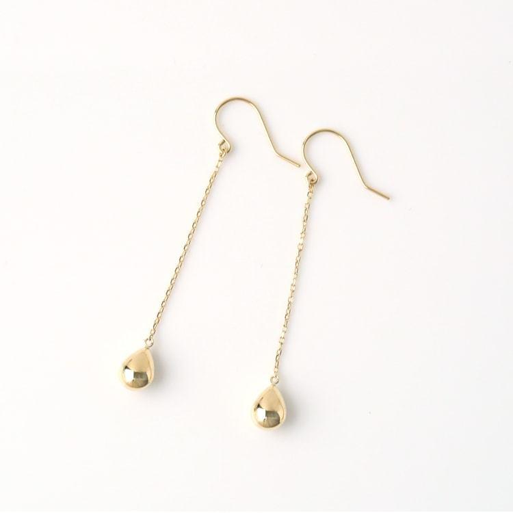 【土日限定1500円OFFクーポン有】 18金 ピアス k18 18金ピアス 18k ティアドロップ 雫 フックピアス k18ピアス レディース ピアス18金 18kピアス 両耳 | DEVAS | 02