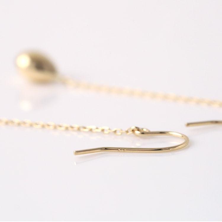 【土日限定1500円OFFクーポン有】 18金 ピアス k18 18金ピアス 18k ティアドロップ 雫 フックピアス k18ピアス レディース ピアス18金 18kピアス 両耳 | DEVAS | 05