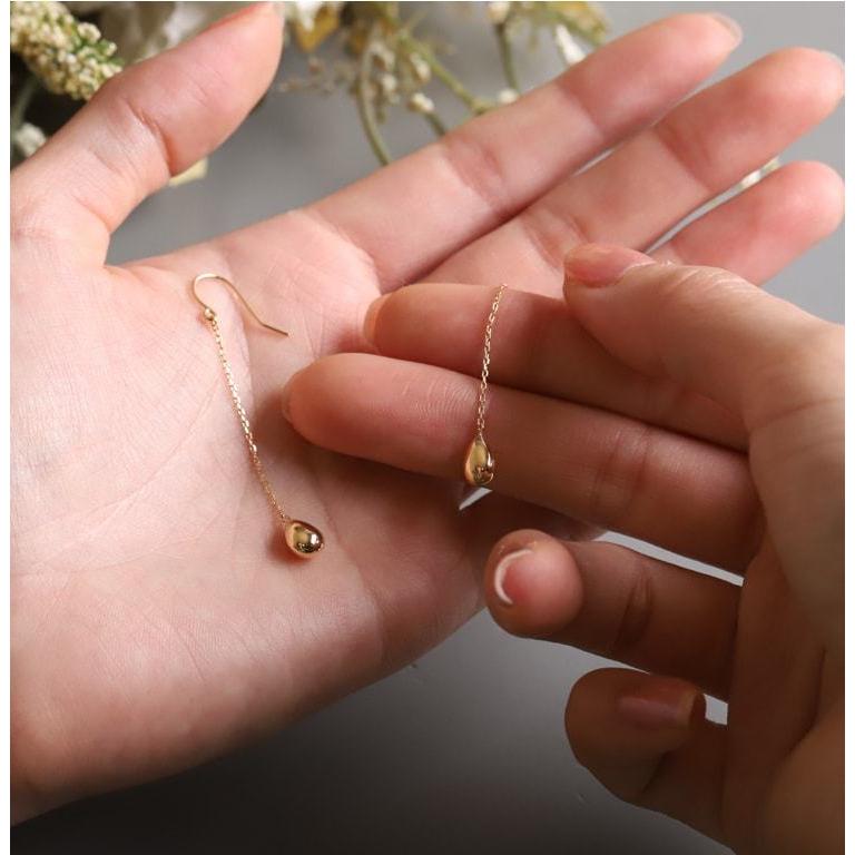 【土日限定1500円OFFクーポン有】 18金 ピアス k18 18金ピアス 18k ティアドロップ 雫 フックピアス k18ピアス レディース ピアス18金 18kピアス 両耳 | DEVAS | 08