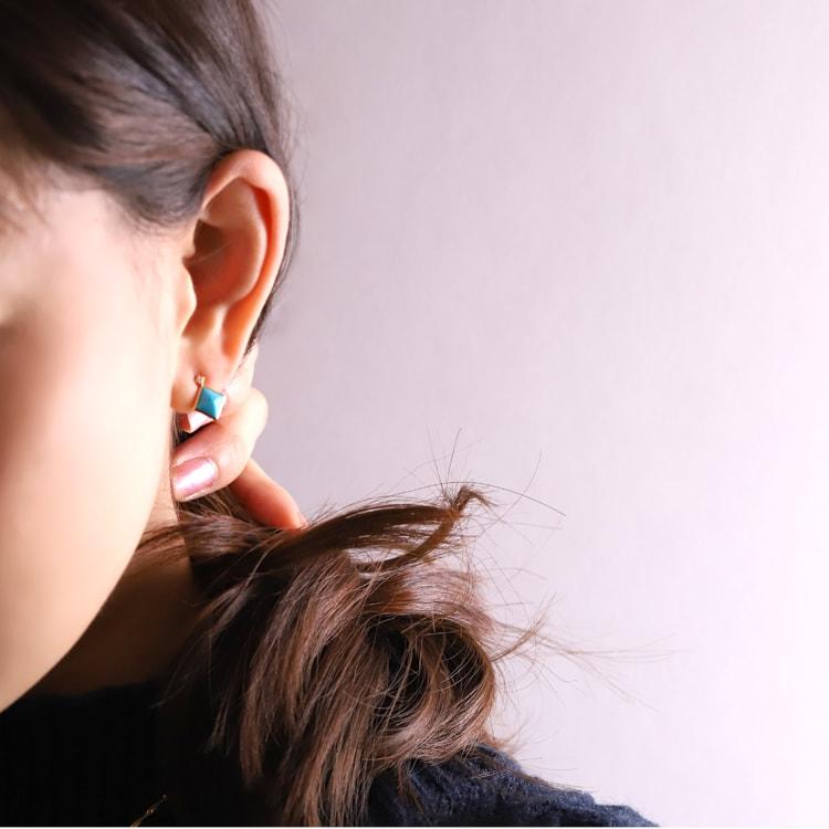 【土日限定1500円OFFクーポン有】 18金 ピアス k18 18金ピアス 18k ターコイズ ダイヤモンド k18ピアス レディース ピアス18金 18kピアス 両耳 | DEVAS | 07