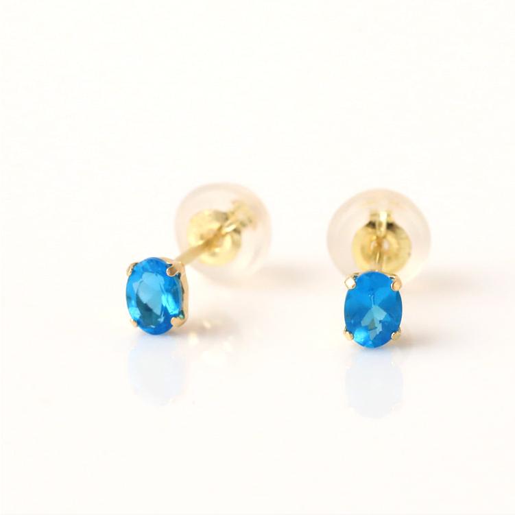 18金 ピアス k18 18金ピアス 18k  インディゴブルー アパタイト シンプル k18ピアス レディース ピアス18金 地金 ゴールド 18kピアス 小さめ つけっぱなし 両耳 | DEVAS | 02