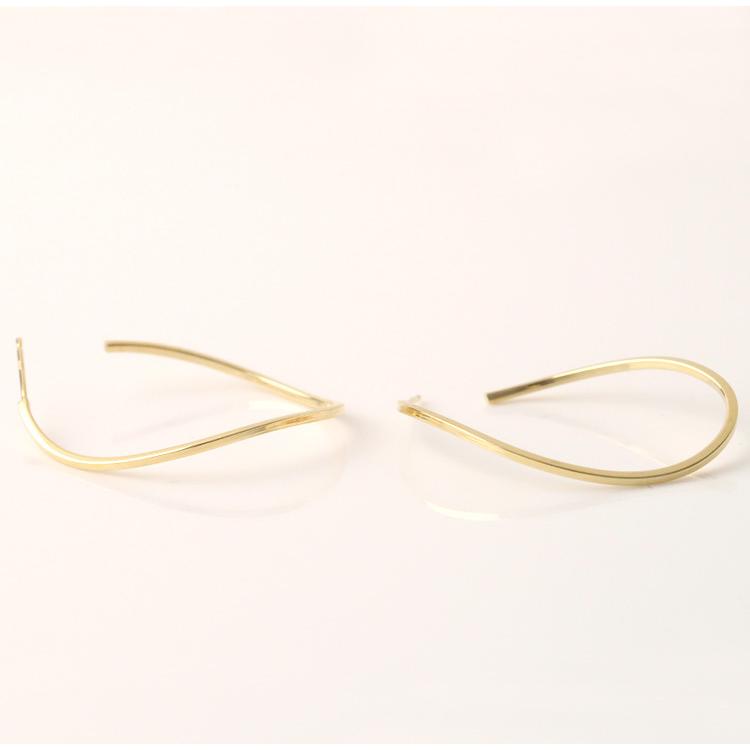 【土日限定3500円OFFクーポン有】 フープピアス 18k ピアス 18金 フープ k18 18金ピアス ひねり k18ピアス レディース ピアス18金 両耳 プラチナ ピンク | DEVAS | 04