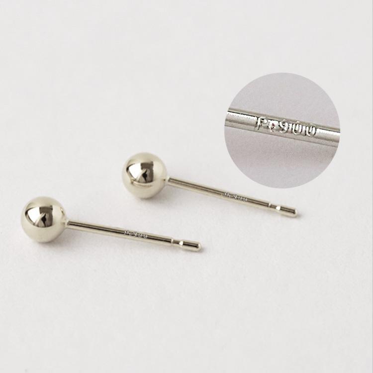 日曜200円OFFクーポン有▼ プラチナピアス ピアス プラチナ レディース 丸玉 ボール 光沢 3mm プラチナ900 ピアスプラチナ PT シンプル 地金 小さめ 両耳 片耳 | DEVAS | 06