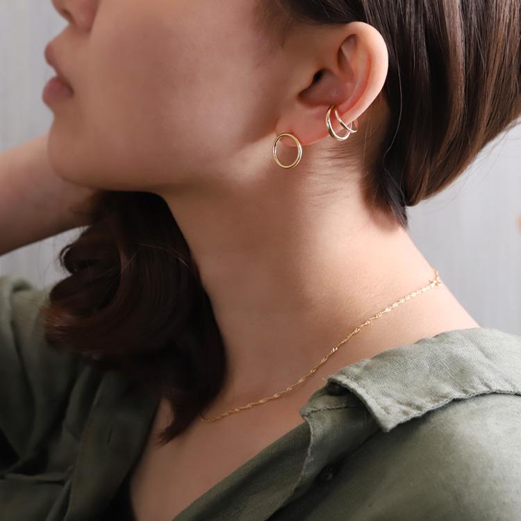【土日限定2000円OFFクーポン有】 18金 ピアス k18 18金ピアス 18k サークル スタッド k18ピアス レディース ピアス18金 つけっぱなし 両耳 セット | DEVAS | 04