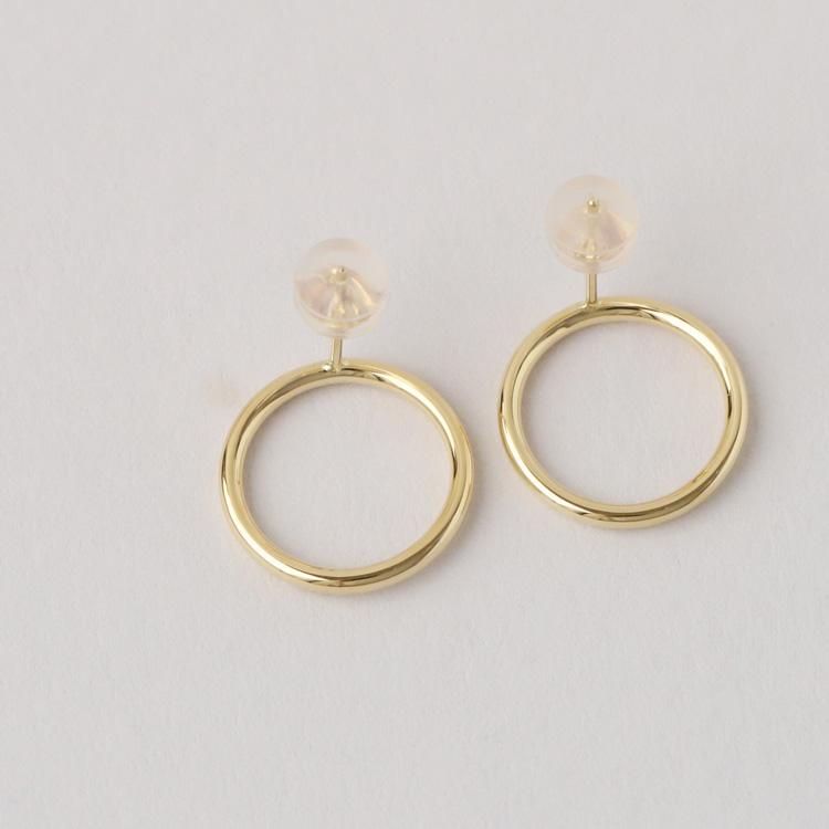 【土日限定2000円OFFクーポン有】 18金 ピアス k18 18金ピアス 18k サークル スタッド k18ピアス レディース ピアス18金 つけっぱなし 両耳 セット | DEVAS | 06