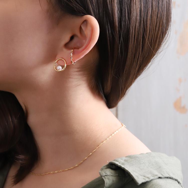 【土日限定2000円OFFクーポン有】 18金 ピアス k18 18金ピアス 18k あこや 真珠 パール k18ピアス レディース ピアス18金 つけっぱなし 両耳 セット | DEVAS | 12