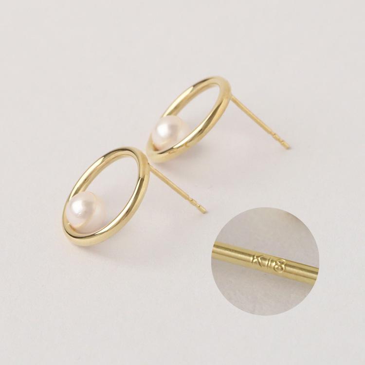 【土日限定2000円OFFクーポン有】 18金 ピアス k18 18金ピアス 18k あこや 真珠 パール k18ピアス レディース ピアス18金 つけっぱなし 両耳 セット | DEVAS | 07