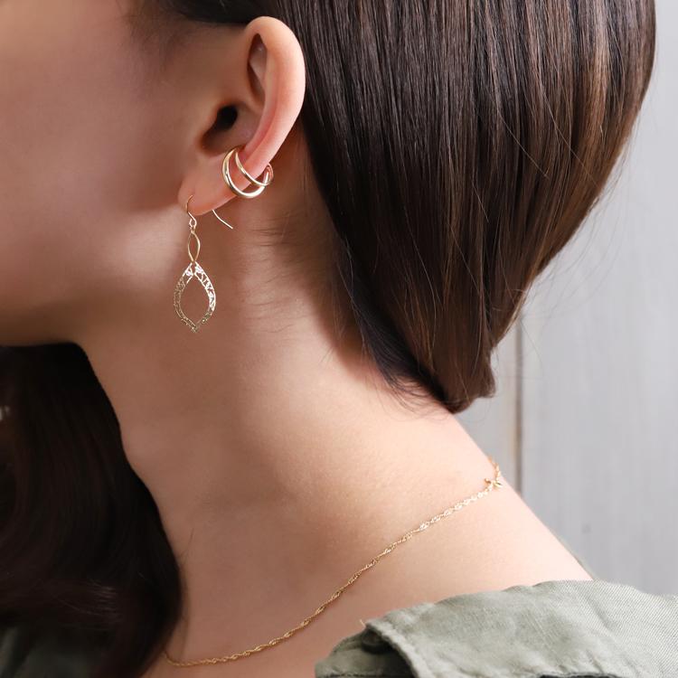 【土日限定1500円OFFクーポン有】 18金 ピアス k18 18金ピアス 18k フックピアス 揺れる 透かし リーフ k18ピアス ピアス18金 18kピアス 両耳 | DEVAS | 11