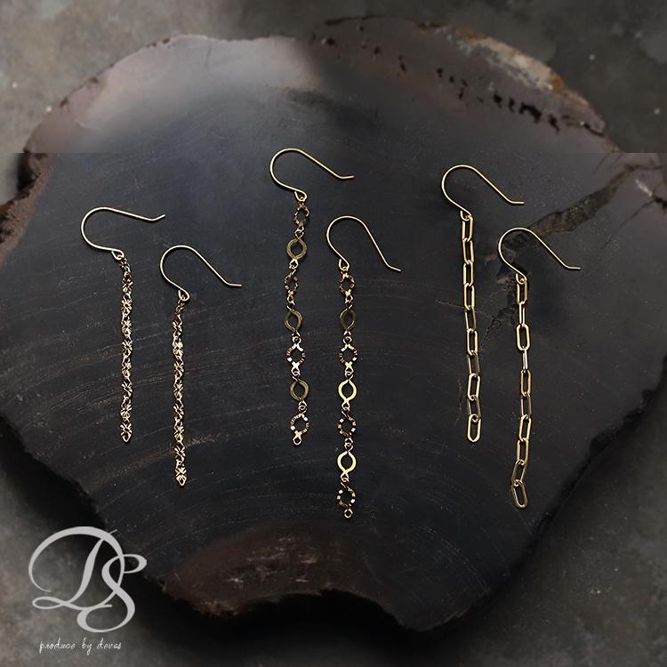 【土日限定1500円OFFクーポン有】 18金 ピアス k18 18金ピアス 18k フックピアス フック チェーン k18ピアス レディース ピアス18金 18kピアス 両耳 | DEVAS