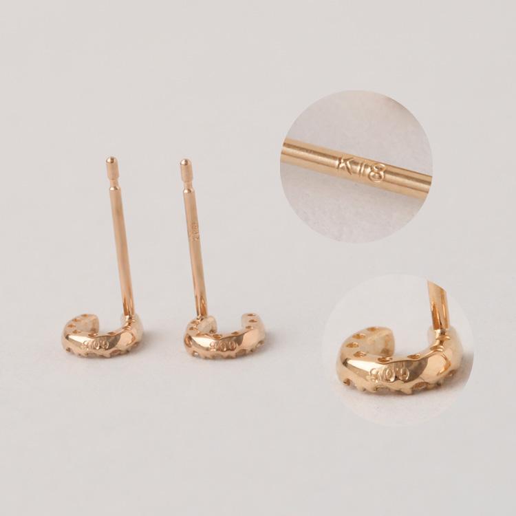 【土日限定2000円OFFクーポン有】 18金 ピアス k18 ピンクゴールド 18金ピアス 18k 馬蹄 ホースシュー k18ピアス レディース ピアス18金 両耳 セット | DEVAS | 07