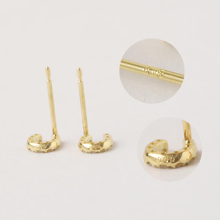 【土日限定2000円OFFクーポン有】 18金 ピアス k18 18金ピアス 18k 馬蹄 ホースシュー ダイヤモンド k18ピアス レディース ピアス18金 金 両耳 セット | DEVAS | 07