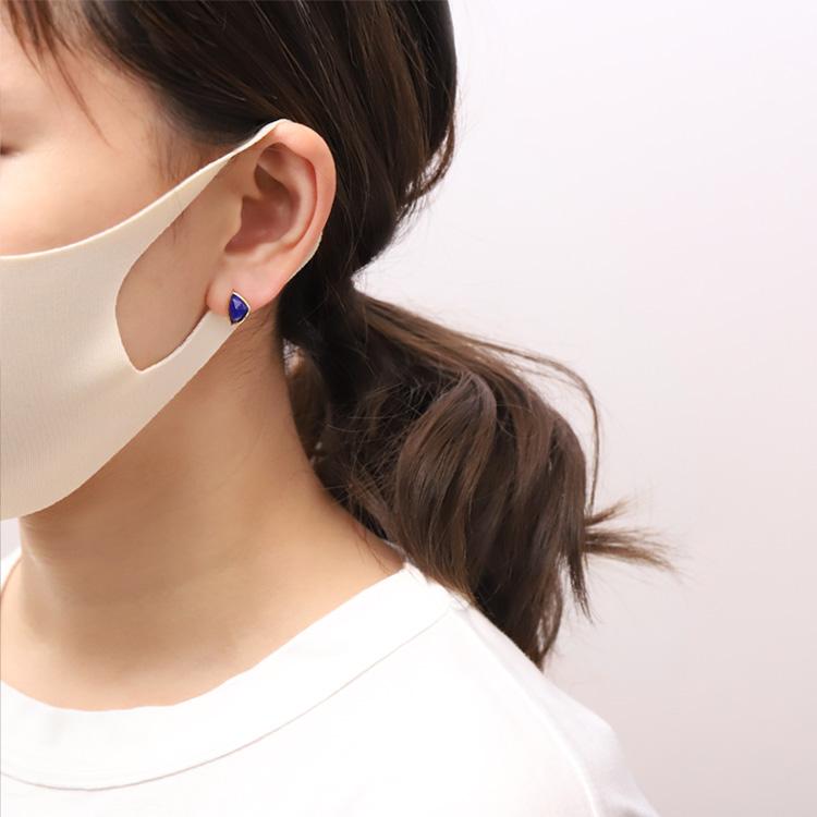 【土日限定2000円OFFクーポン有】 18金 ピアス k18 18金ピアス 18k ラピスラズリトリリアント ローズカット k18ピアス レディース ピアス18金 両耳 | DEVAS | 04