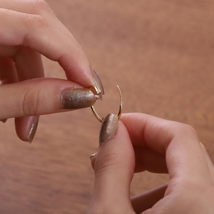 【土日限定1500円OFFクーポン有】 フープピアス 18k ピアス 18金 フープ k18 18金ピアス プレーン パイプ k18ピアス レディース ピアス18金 両耳 セット | DEVAS | 09