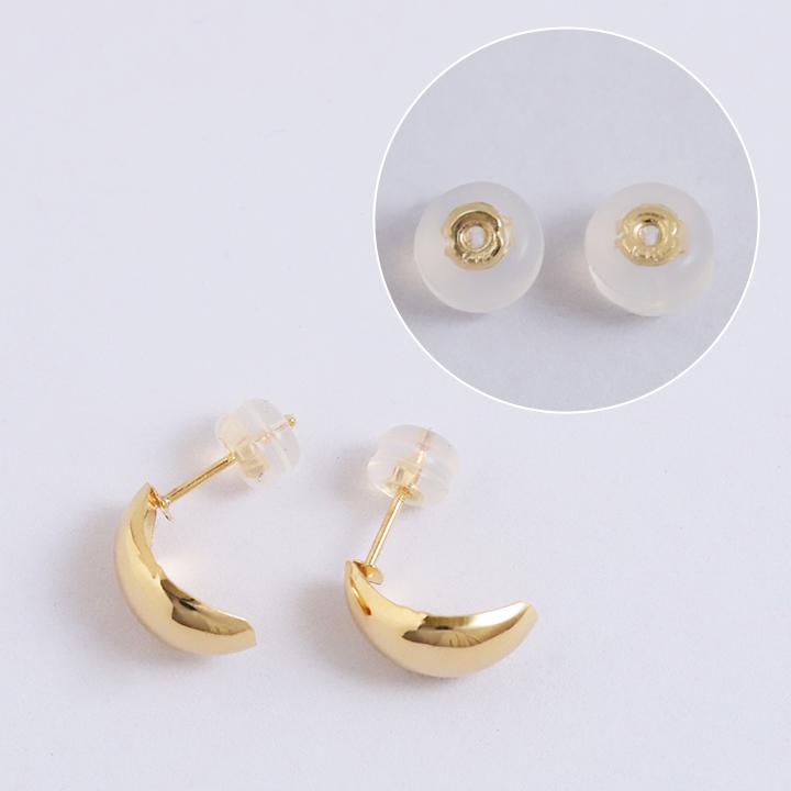 【土日限定2000円OFFクーポン有】 18金 ピアス k18 18金ピアス 18k 半月 月甲丸 k18ピアス レディース ピアス18金 18kピアス つけっぱなし 両耳 セット | DEVAS | 04