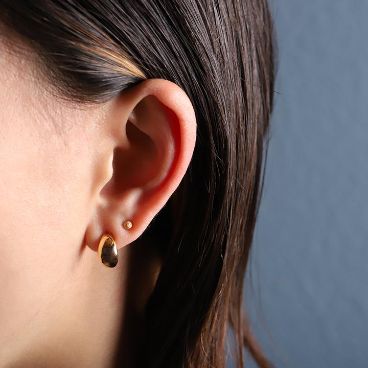 【土日限定2000円OFFクーポン有】 18金 ピアス k18 18金ピアス 18k 半月 月甲丸 k18ピアス レディース ピアス18金 18kピアス つけっぱなし 両耳 セット | DEVAS | 09