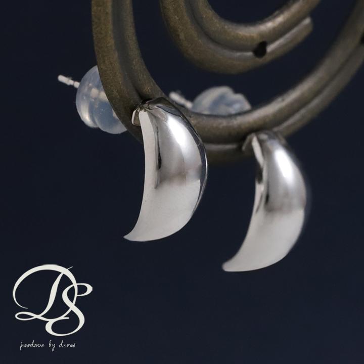 【土日限定1500円OFFクーポン有】 プラチナピアス ピアス プラチナ レディース 半月 月甲丸 ムーン プラチナ900 ピアスプラチナ おしゃれ 両耳 セット | DEVAS