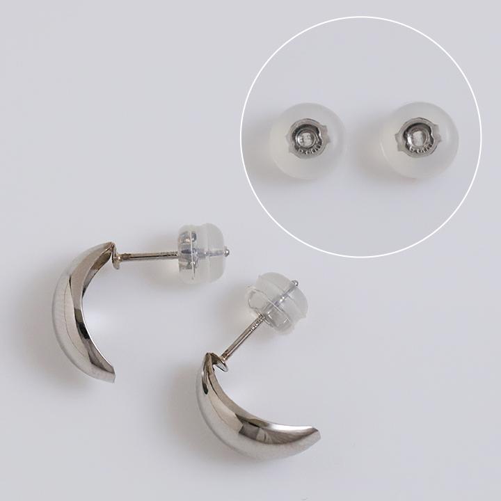 【土日限定1500円OFFクーポン有】 プラチナピアス ピアス プラチナ レディース 半月 月甲丸 ムーン プラチナ900 ピアスプラチナ おしゃれ 両耳 セット | DEVAS | 04