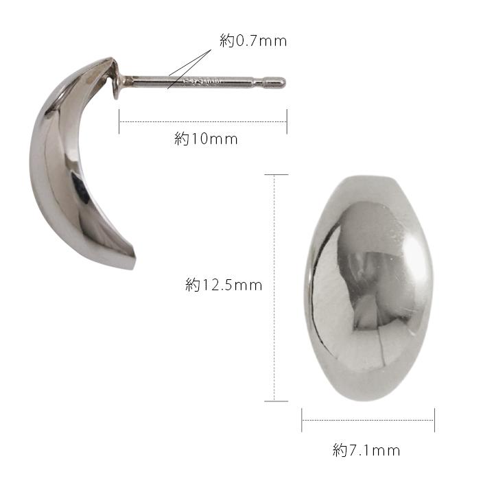 【土日限定1500円OFFクーポン有】 プラチナピアス ピアス プラチナ レディース 半月 月甲丸 ムーン プラチナ900 ピアスプラチナ おしゃれ 両耳 セット | DEVAS | 06