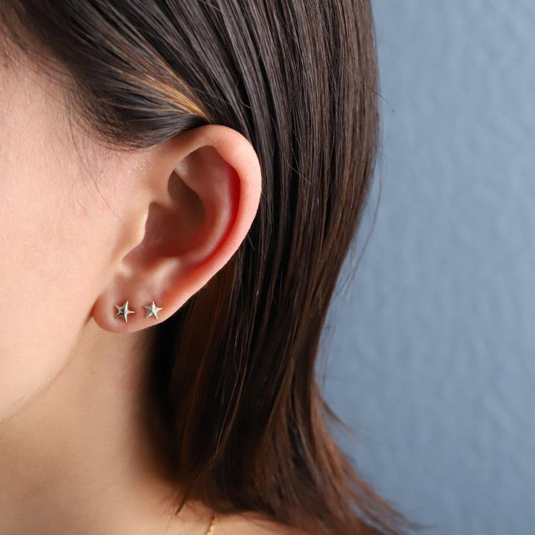 プラチナピアス ピアス プラチナ レディース 星 スター プラチナ950 ピアスプラチナ PT シンプル おしゃれ 小さめ 小さい 星ピアス スターピアス 両耳 セット | DEVAS | 10