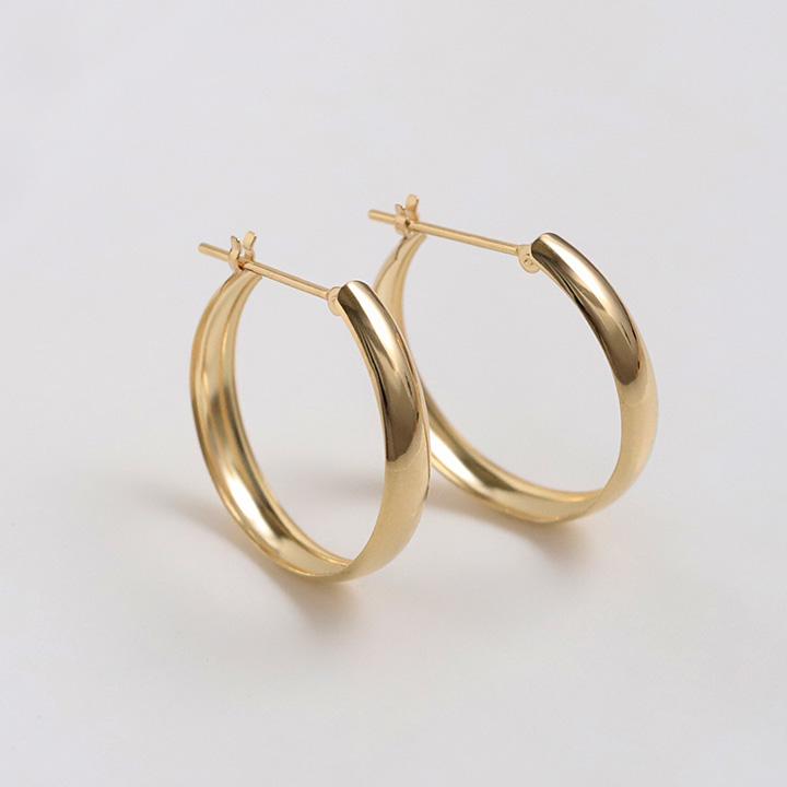 【土日限定3500円OFFクーポン有】 フープピアス 18k ピアス 18金 フープ k18 18金ピアス プラチナ k18ピアス レディース ピアス18金 大きい 両耳 セット | DEVAS | 04