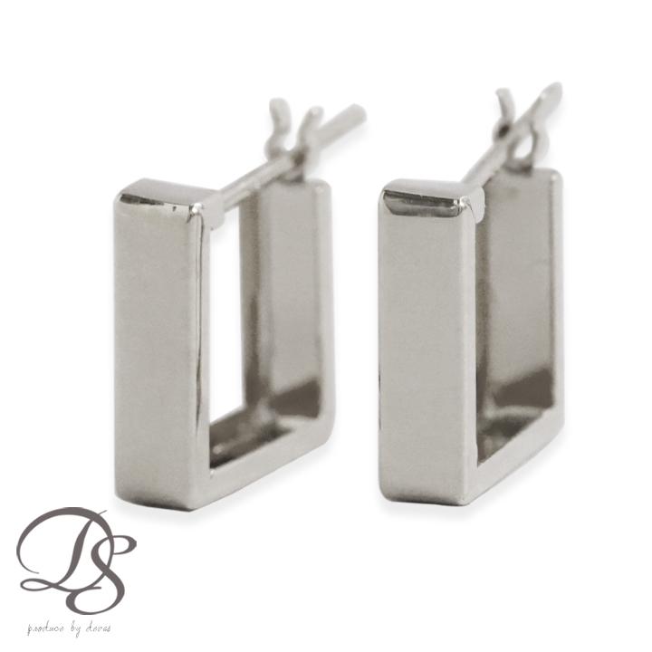 【土日限定1500円OFFクーポン有】 プラチナピアス ピアス プラチナ レディース スクエア フープ 四角 プラチナ900 ピアスプラチナ PT シンプル | DEVAS