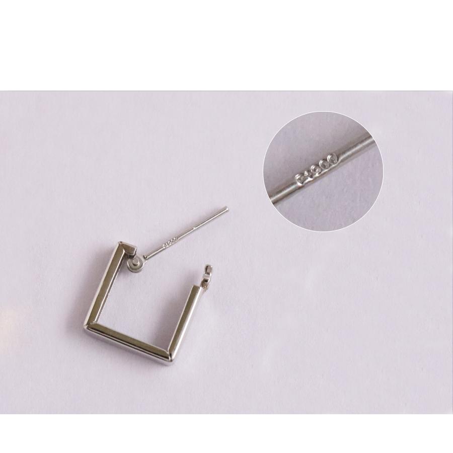 【土日限定1500円OFFクーポン有】 プラチナピアス ピアス プラチナ レディース スクエア フープ 四角 プラチナ900 ピアスプラチナ PT シンプル | DEVAS | 04