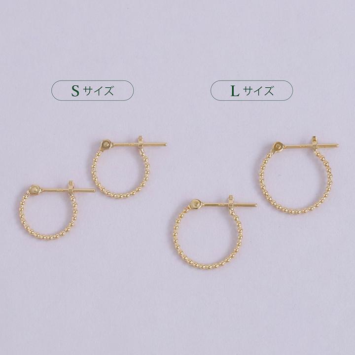 【土日限定1500円OFFクーポン有】 フープピアス 18k ピアス 18金 フープ k18 18金ピアス ボール S k18ピアス レディース ピアス18金 両耳 | DEVAS | 04