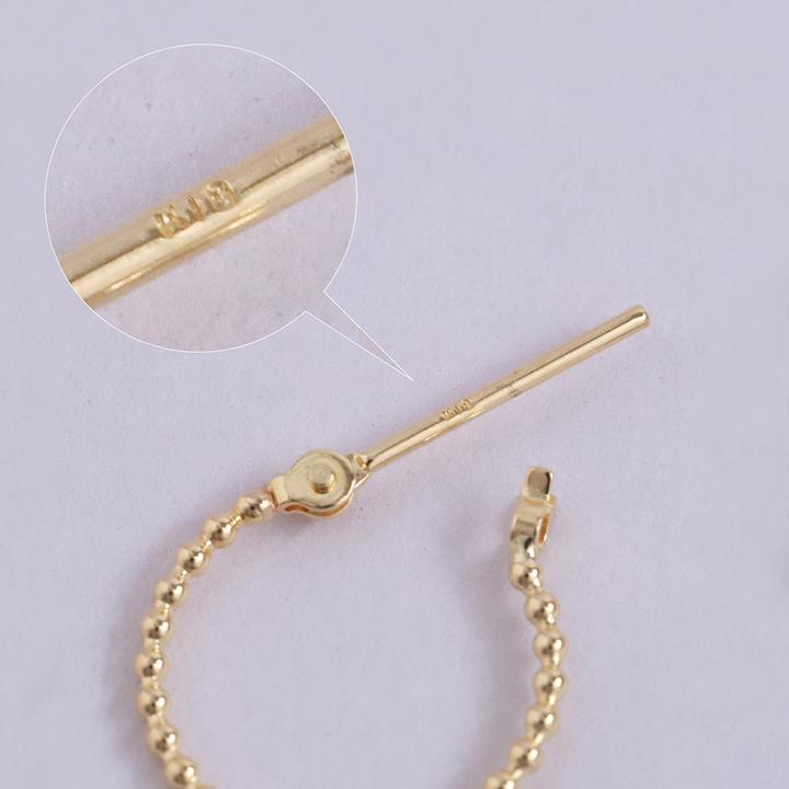 【土日限定1500円OFFクーポン有】 フープピアス 18k ピアス 18金 フープ k18 18金ピアス ボール S k18ピアス レディース ピアス18金 両耳 | DEVAS | 07