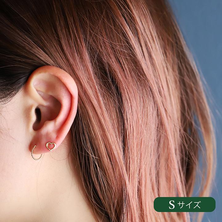 【土日限定1500円OFFクーポン有】 フープピアス 18k ピアス 18金 フープ k18 18金ピアス ボール S k18ピアス レディース ピアス18金 両耳 | DEVAS | 09