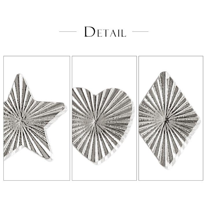 プラチナピアス ピアス プラチナ レディース 星 ハート ひし形 放射線模様 プラチナ900 ピアスプラチナ PT シンプル | DEVAS | 04