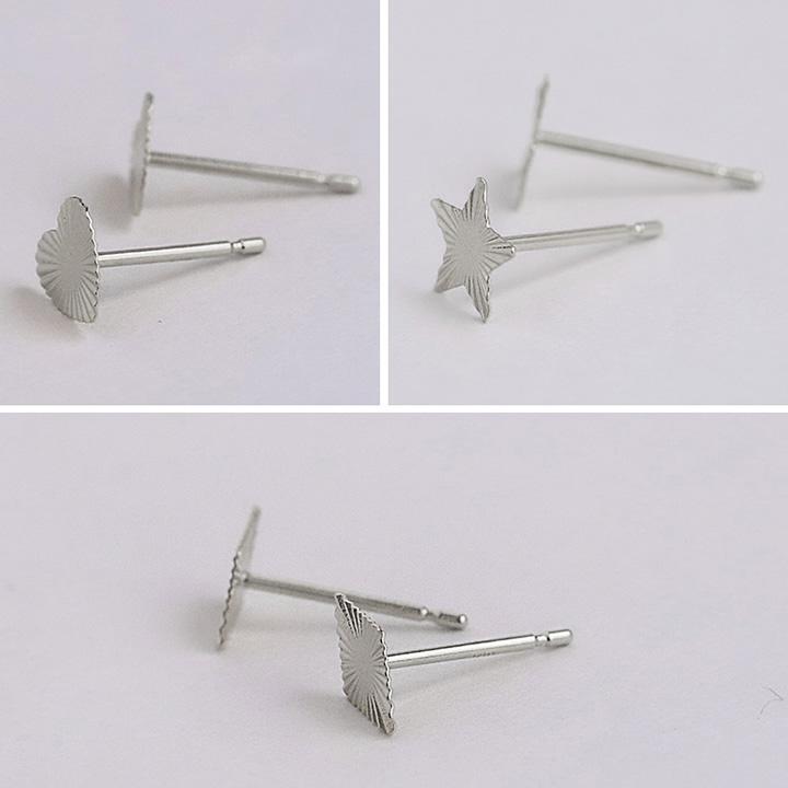 プラチナピアス ピアス プラチナ レディース 星 ハート ひし形 放射線模様 プラチナ900 ピアスプラチナ PT シンプル | DEVAS | 05
