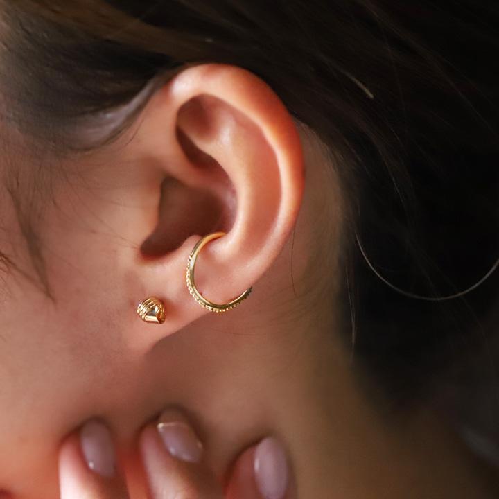 18金 ピアス 18k 18金ピアス KNOT 結び目 プラチナ Pt900 シンプル k18ピアス レディース ピアス18金 地金 小さめ | DEVAS | 09