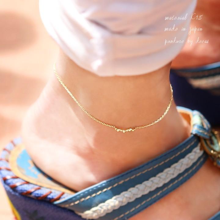 【土日限定3500円OFFクーポン有】 18金 アンクレット k18 18k レディース流れ星 スター 流星 18金アンクレット シンプル 普段使い 18 金 チェーン | DEVAS | 09