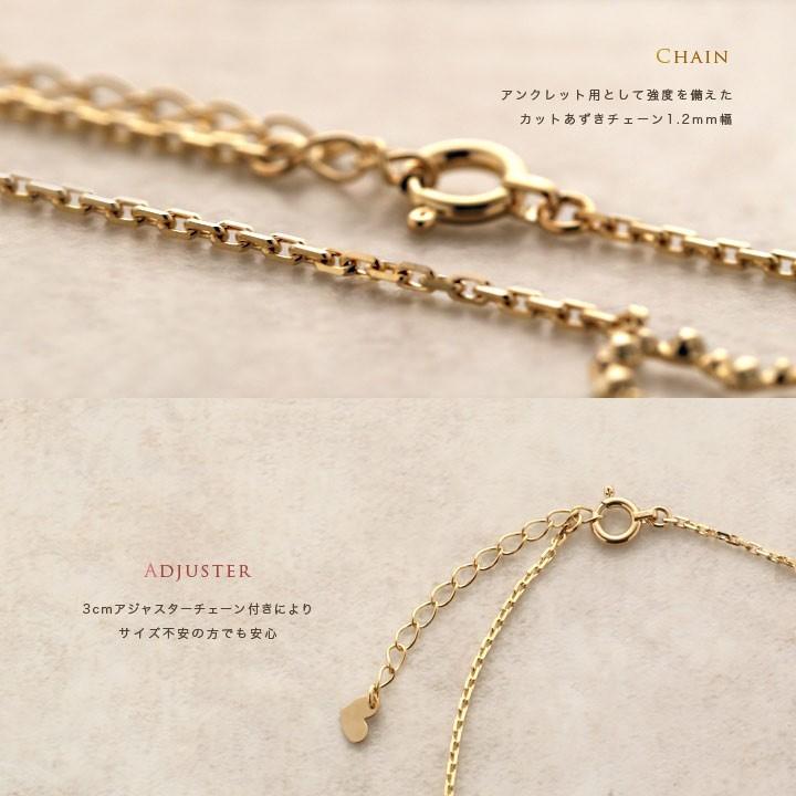 【土日限定3500円OFFクーポン有】 18金 アンクレット k18 18k レディース ハート18金アンクレット シンプル 普段使い 18 金 チェーン k18アンクレット | DEVAS | 04