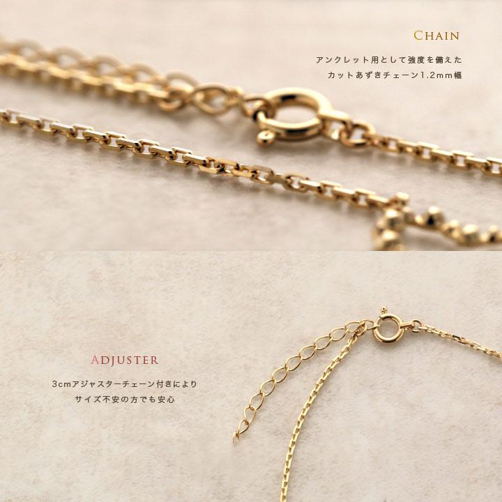 【10/15限定3000円OFFクーポン有】18金 アンクレット k18 18k レディース ハート18金アンクレット シンプル 普段使い 18 金 チェーン k18アンクレット | DEVAS | 04