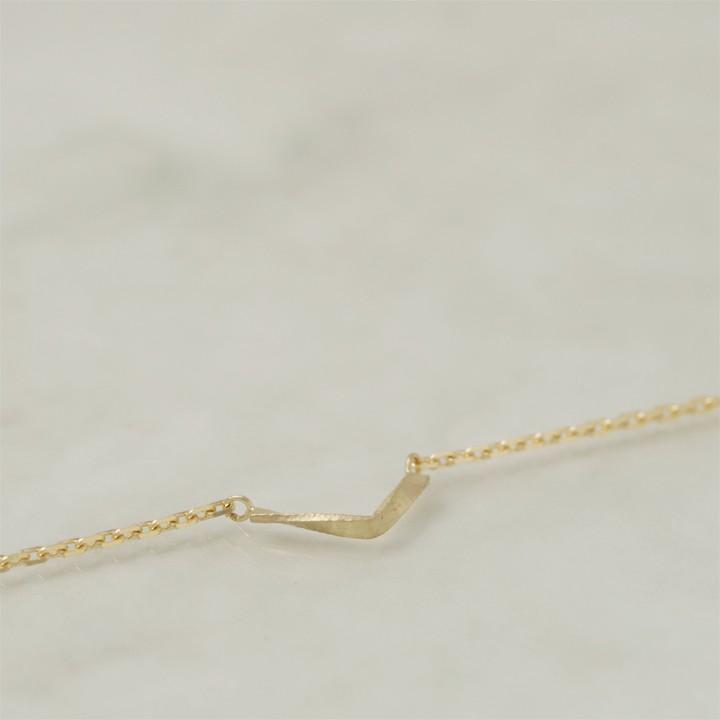 18金 アンクレット k18 18k レディースVシェイプ ツイスト 18金アンクレット シンプル 普段使い 18 金 チェーン | DEVAS | 04