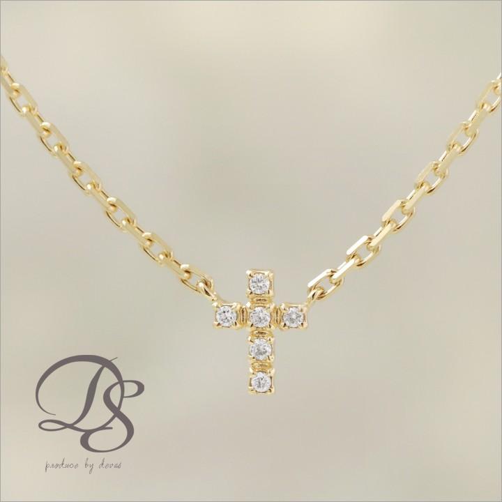 【土日限定3500円OFFクーポン有】 18金 アンクレット k18 18k レディース クロス 6石 ダイヤモンド 18金アンクレット 普段使い 18 金 チェーン | DEVAS