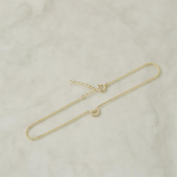 【土日限定3500円OFFクーポン有】 18金 アンクレット k18 18k レディースハート 10石 ダイヤモンド 18金アンクレット 普段使い 18 金 チェーン | DEVAS | 02