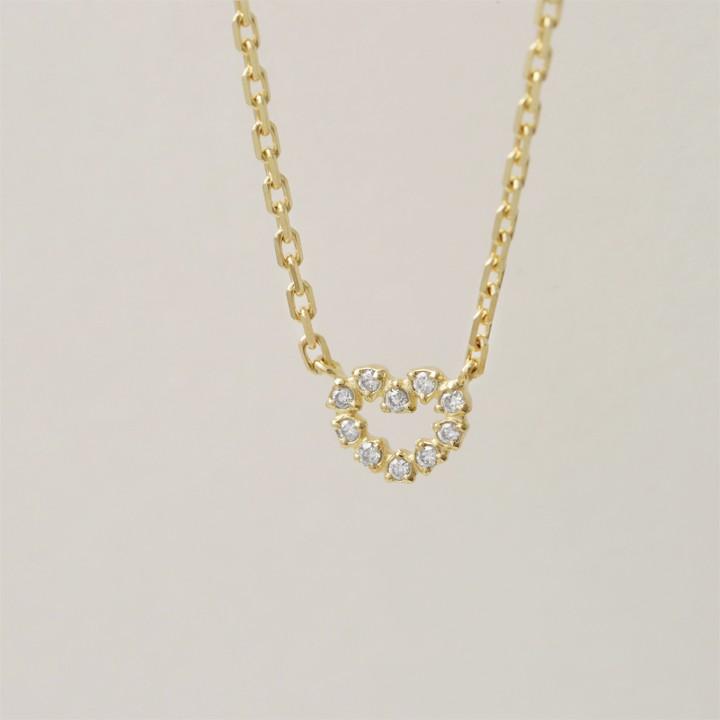 【土日限定3500円OFFクーポン有】 18金 アンクレット k18 18k レディースハート 10石 ダイヤモンド 18金アンクレット 普段使い 18 金 チェーン | DEVAS | 03