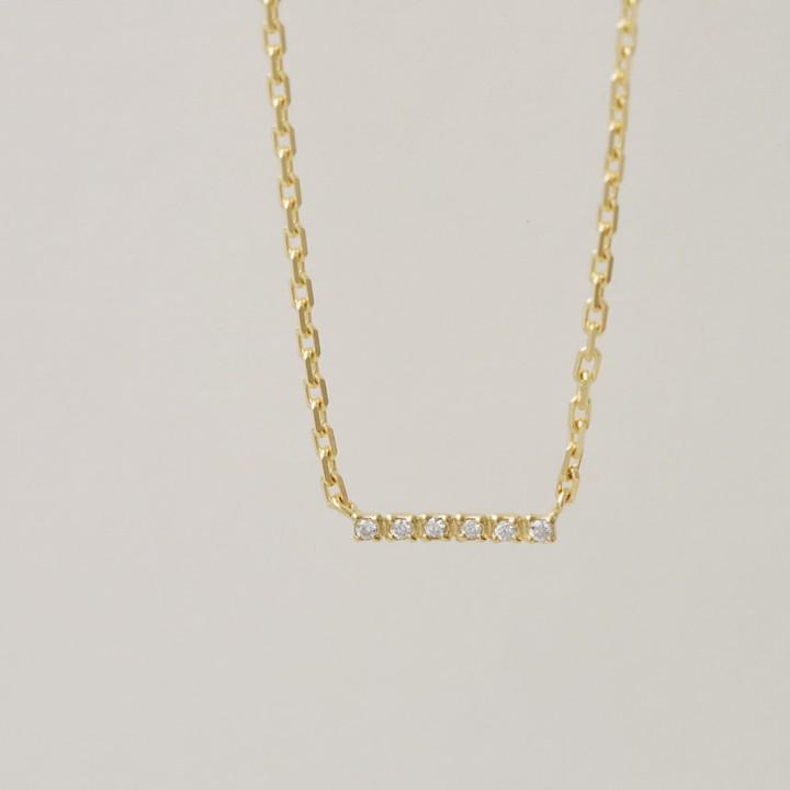 【土日限定3500円OFFクーポン有】 18金 アンクレット k18 18k レディース バー 6石 ダイヤモンド 18金アンクレット シンプル 普段使い 18 金 チェーン　 | DEVAS | 03