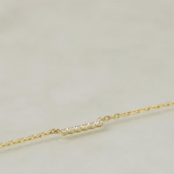 【土日限定3500円OFFクーポン有】 18金 アンクレット k18 18k レディース バー 6石 ダイヤモンド 18金アンクレット シンプル 普段使い 18 金 チェーン　 | DEVAS | 04