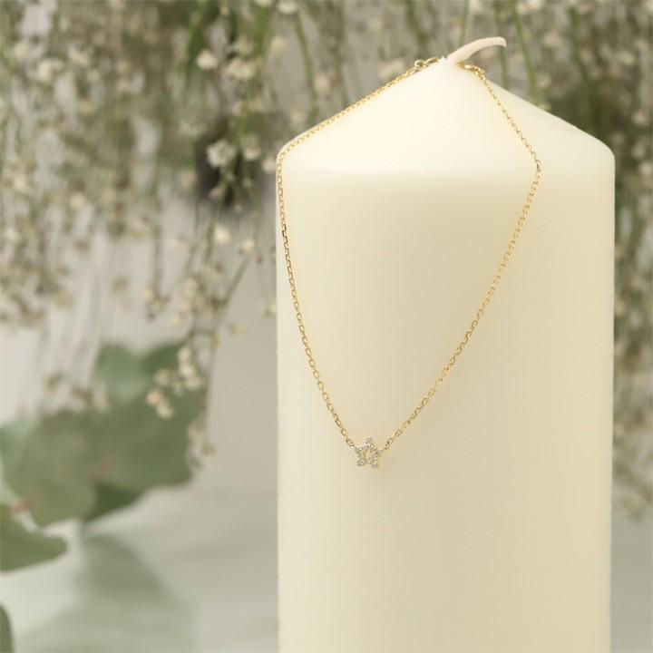 【土日限定3500円OFFクーポン有】 18金 アンクレット k18 18k レディース スター 星 10石 ダイヤモンド 18金アンクレット 普段使い 18 金 チェーン | DEVAS | 01