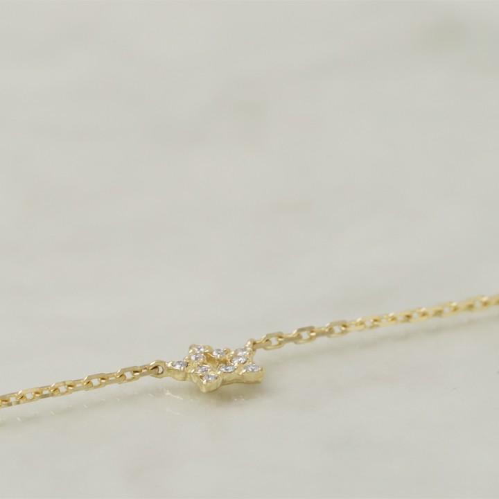 【土日限定3500円OFFクーポン有】 18金 アンクレット k18 18k レディース スター 星 10石 ダイヤモンド 18金アンクレット 普段使い 18 金 チェーン | DEVAS | 04